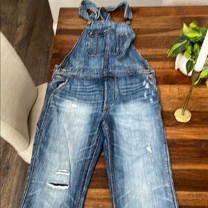 American Eagle Outfitters Blue Denim Overalls